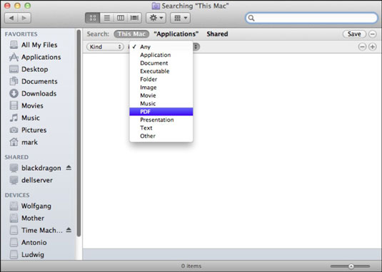 search for excel files on a mac